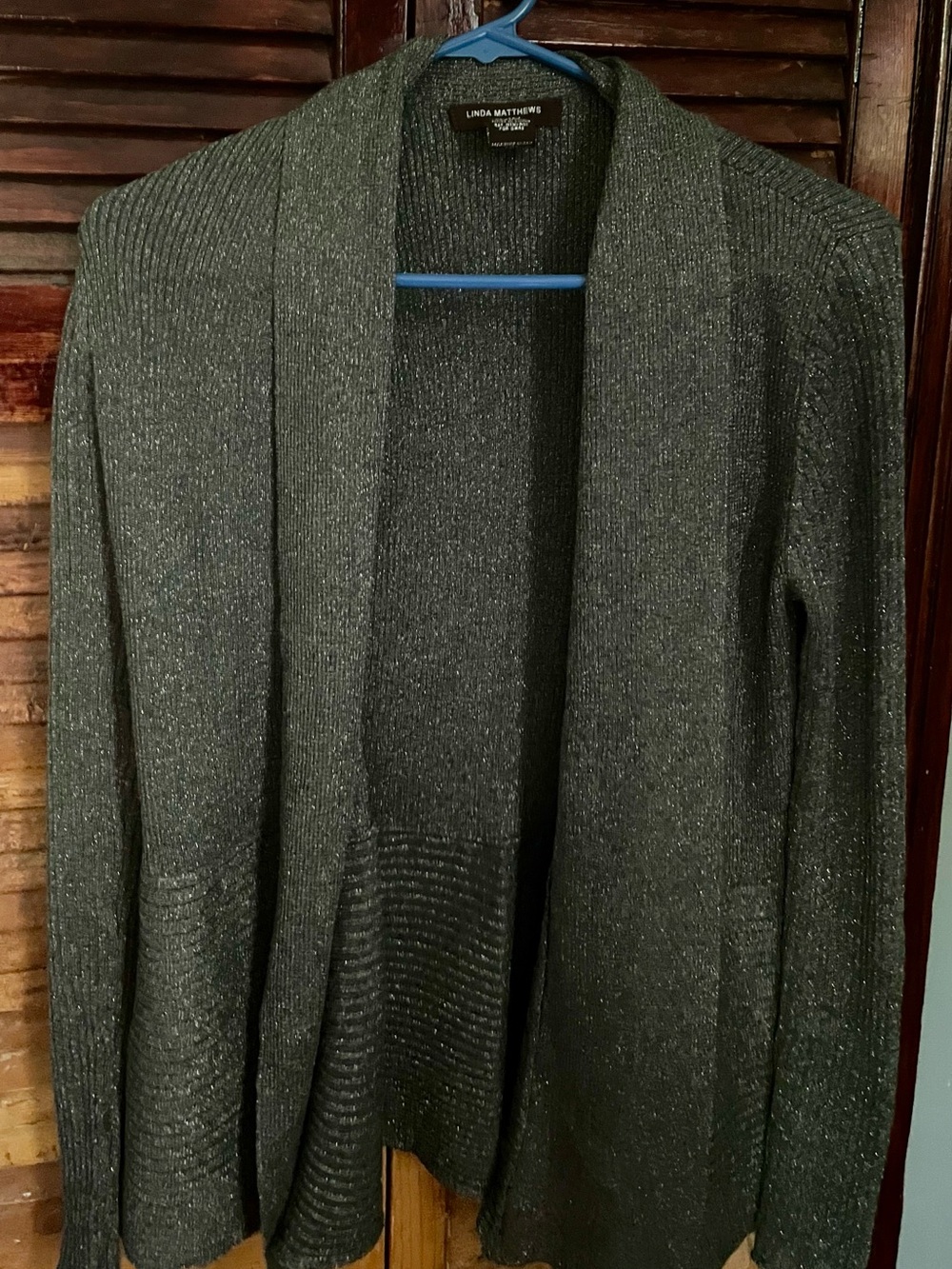 Women’s Charcoal Open-Front Cardigan Sweater
